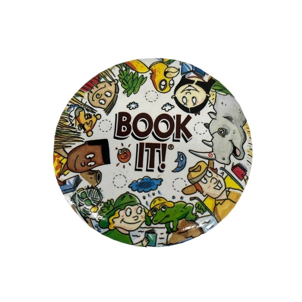 Vintage 90’s Pizza Hut Pin Book It Kid’s‎ Cartoon Advertisement Restaurant